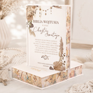 BIBLIA prezent na Chrzest Święty z życzeniami Boho