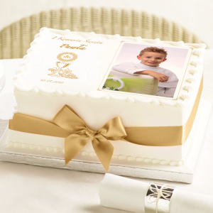 OPŁATEK personalizowany na tort ZE ZDJĘCIEM DZIECKA! 19x28cm