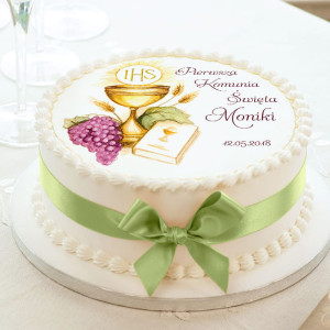 OPŁATEK personalizowany na tort Kielich 20cm