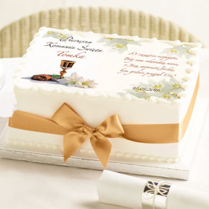 OPŁATEK personalizowany na tort Lilie 19x28cm