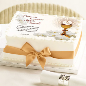 OPŁATEK personalizowany na tort Storczyki 19x28cm