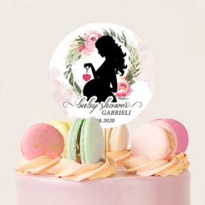 TOPPER na tort kolekcja Baby Shower Z IMIENIEM