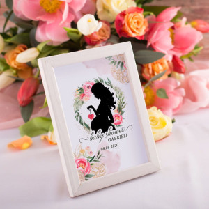 Tabliczka na stolik kolekcja Baby Shower (+biała ramka)
