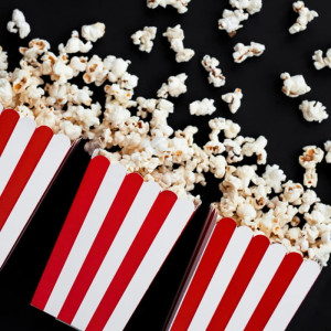 PUDEŁKA na popcorn Piraci czerwono-białe 6szt