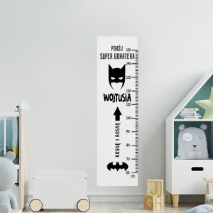 MIARKA WZROSTU PREZENT DLA DZIECKA BATMAN PERSONALIZOWANA