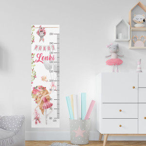 MIARKA WZROSTU PREZENT DLA DZIECKA BALETNICA PERSONALIZOWANA