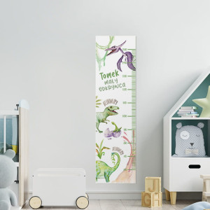 MIARKA WZROSTU PREZENT DLA DZIECKA DINO PERSONALIZOWANA
