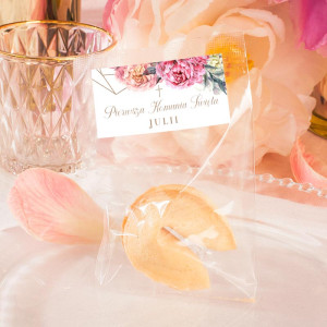CIASTECZKA z wróżbą podziękowanie komunijne Sweet Peony 10szt