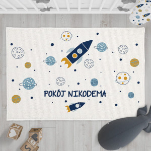 DYWANIK do pokoju chłopca prezent na roczek Kosmiczne Przygody