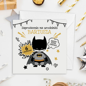 ZAPROSZENIE Personalizowane na Urodzinki Superbohatera