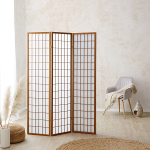 Tilanjakaja, Home, Shoji 3-paneelinen taitettava, 132x2,2x175 cm, ruskea
