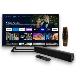 12V Cinema Paket: 24" Smart Android TV &amp; 30W Soundbar för Husvagn/Husbil