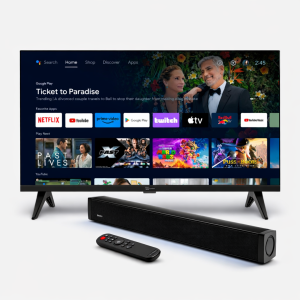 12V Smart TV 22 Tum + 30W Soundbar HDMI ARC – TV Paket för Husvagn &amp; Husbil 12V/230V