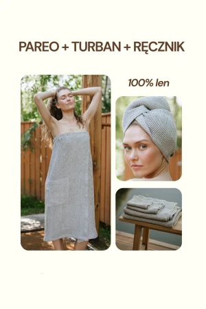 Zestaw Do Sauny Dla Kobiet Natural Grey