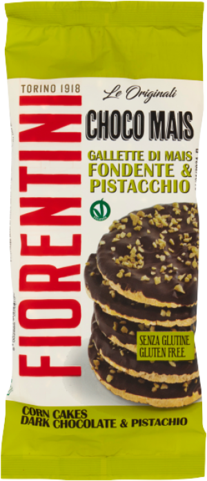 Ciastka Kukurydziane w czekoladzie z pistacjami Choco Mais 77g - Fiorentini