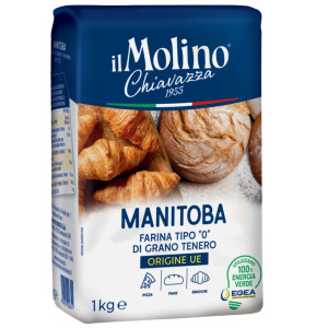 Mąka pszenna TYP "0" Manitoba 1kg - il Molino Chiavazza, Uszkodzone opakowanie, bez ubytku