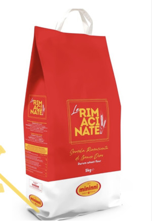 Mąka Semola Rimacinata Grano Duro 5kg - Mininni, Uszkodzone opakowanie, ubytek 0.8kg