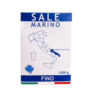 Sól morska Sale marino Fino 1kg - Piazzolla, Uszkodzone opakowanie, bez ubytku