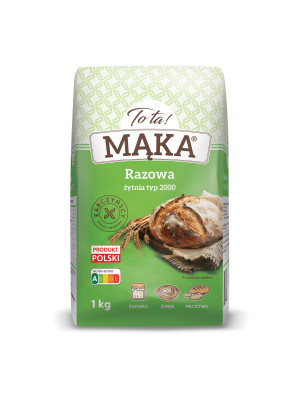 Mąka Razowa żytnia typ 2000 1kg - Tota