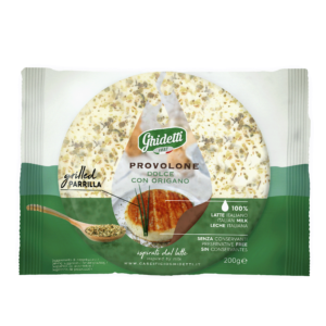 Ser łagodny Provolone w krążku do grillowania z oregano 200g - Ghidetti