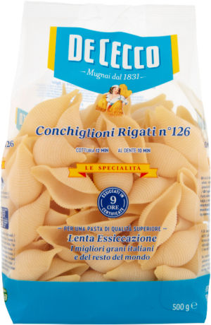 Makaron Le specialita' Conchiglioni Rigati n126 500g - De Cecco