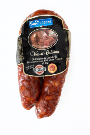 Kiełbasa Salsiccia di Calabria DOP Dolce Włoska 300g - San Vincenzo