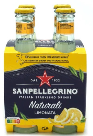 Napój gazowany Naturali Limonata 4x200ml - San Pellegrino, Uszkodzone opakowanie, 1 szt ubytku
