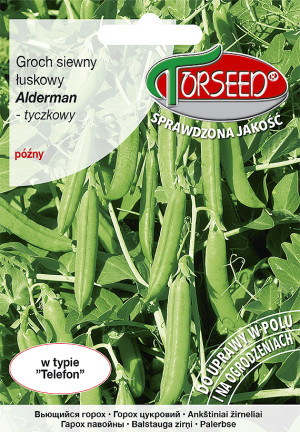 Nasiona Groch siewny łuskowy o nasionach pomarszczonych Alderman 30g - Torseed