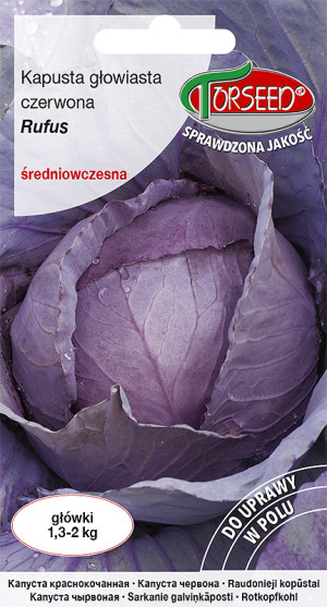 Nasiona Kapusta głowiasta czerwona Rufus 1g - Torseed