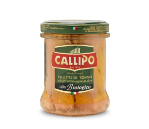 Filety z tuńczyka w oliwie Filetti di Tonno Bio 170g - Calippo