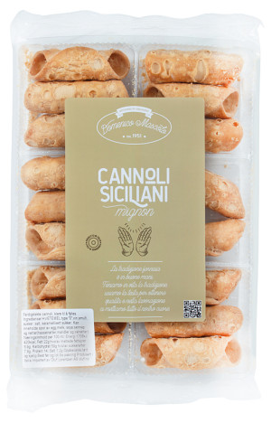 Ciastka rurki Cannoli Sicilani Mignon 160g - Domenico Mascolo, Towar pokruszony