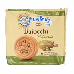Ciastka z kremem pistacjowym Baiocchi 168g - Mulino Bianco - krótki termin