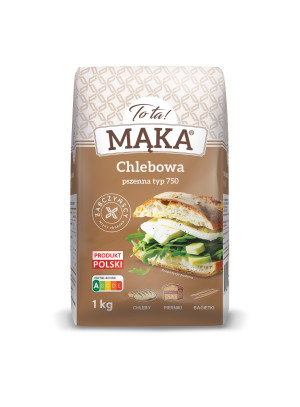 Mąka pszenna chlebowa typ 750 1kg - Tota