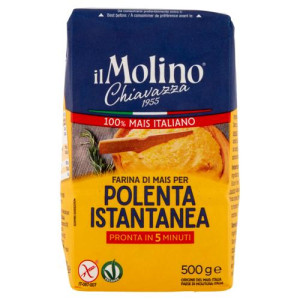 Mąka kukurydziana instant polenta Farina di Mais per Polenta Istantanea 500g - il Molino Chiavazza, Uszkodzone opakowanie, bez ubytku