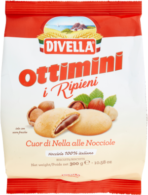 Ciastka Ottimini Cuore di Nella Ripirni Nocciole 300g - Divella