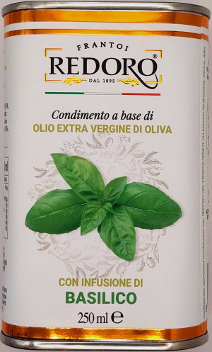 Oliwa z oliwek z bazylią w puszce 250ml - Redoro