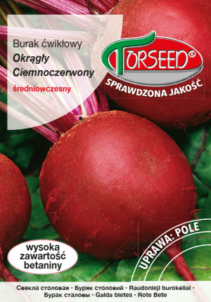 Nasiona Burak ćwikłowy Okrągły Ciemnoczerwony 15g - Torseed