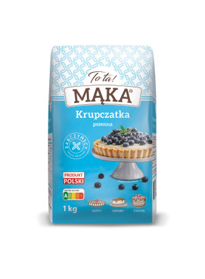 Mąka Krupczatka pszenna 1kg - Tota, Uszkodzone opakowanie, bez ubytku