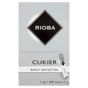 Cukier biały w saszetkach 200x5g - Rioba