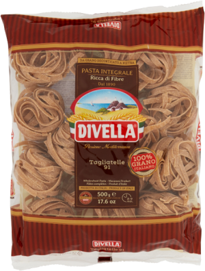 Włoski Makaron Tagliatelle Pełnoziarnisty 500g - Divella