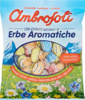 Cukierki miętowe Erbe Aromatiche 150g - Ambrosoli