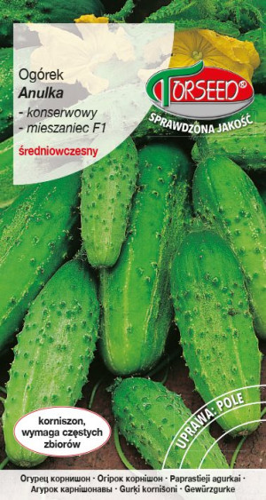 nasiona Ogórek gruntowy korniszonowy, Anulka F1 3g - Torseed