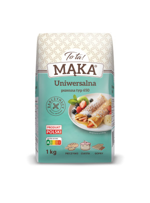 Mąka pszenna uniwersalna typ 650 1kg - Tota