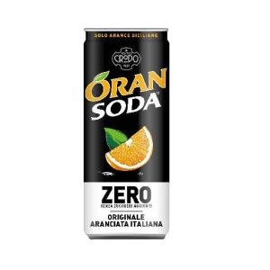 Napój gazowany Oran Soda Zero w puszce 330ml - Fondi Di Crodo, pogniecziona puszka