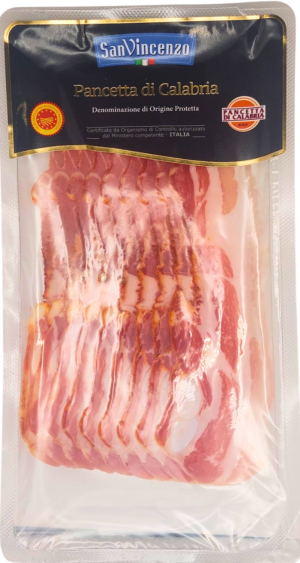 Pancetta di Calabria w plastrach 80g - San Vincenzo