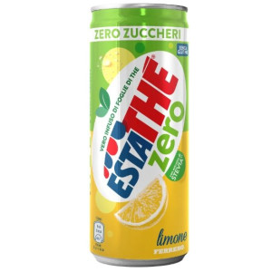 Napój cytrynowy bez cukru The al Limone Zero Lattina 330ml - Estathe, pogniecziona puszka