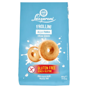 Ciastka bezglutenowe Frollini Senza Glutine Panna 200g - Lazzaroni