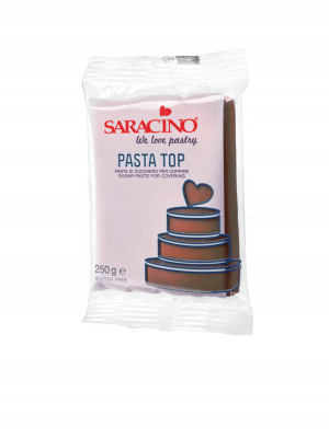 Masa cukrowa do obkładania brązowa Brown Top Paste 250g - Saracino