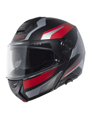 Kask szczękowy Schuberth Concept Tracer czarno-szaro-czerwony + Gratisy