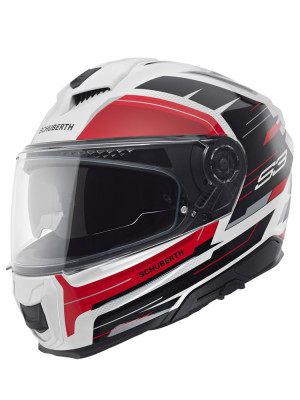 Kask integralny Schuberth S3 Apex biało-czerwono-czarny + Gratisy